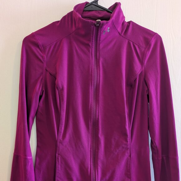 Under Armour Purple Active Long Sleeve Zip Up Jacket Size Small - Picture 1 of 3